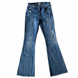 MOTHER The Weekender Fray Flare Jeans in Graffiti Girl - Size 26